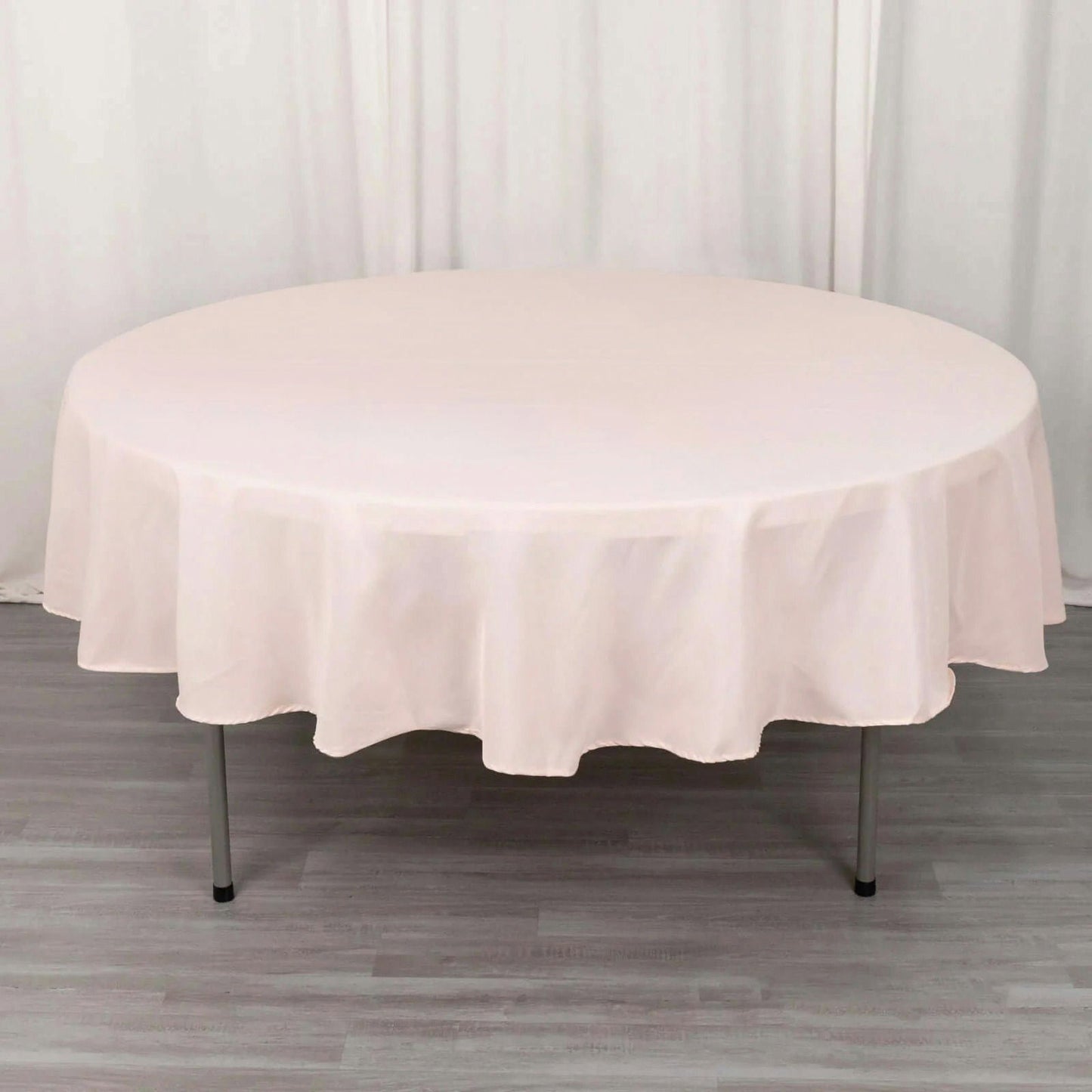 Premium Polyester 90" Round Tablecloth Blush - Stain and Wrinkle - Resistant Design with 220GSM Thickness Table Cover - Bell Racket Store