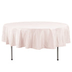Premium Polyester 90" Round Tablecloth Blush - Stain and Wrinkle - Resistant Design with 220GSM Thickness Table Cover - Bell Racket Store