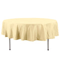 Premium Polyester 90" Round Tablecloth Champagne - Stain and Wrinkle-Resistant Design with 220GSM Thickness Table Cover