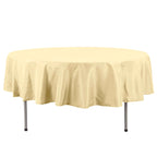 Premium Polyester 90" Round Tablecloth Champagne - Stain and Wrinkle-Resistant Design with 220GSM Thickness Table Cover