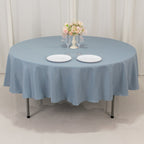Premium Polyester 90" Round Tablecloth Dusty Blue - Stain and Wrinkle - Resistant Design with 220GSM Thickness Table Cover - Bell Racket Store