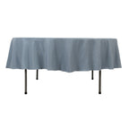Premium Polyester 90" Round Tablecloth Dusty Blue - Stain and Wrinkle - Resistant Design with 220GSM Thickness Table Cover - Bell Racket Store