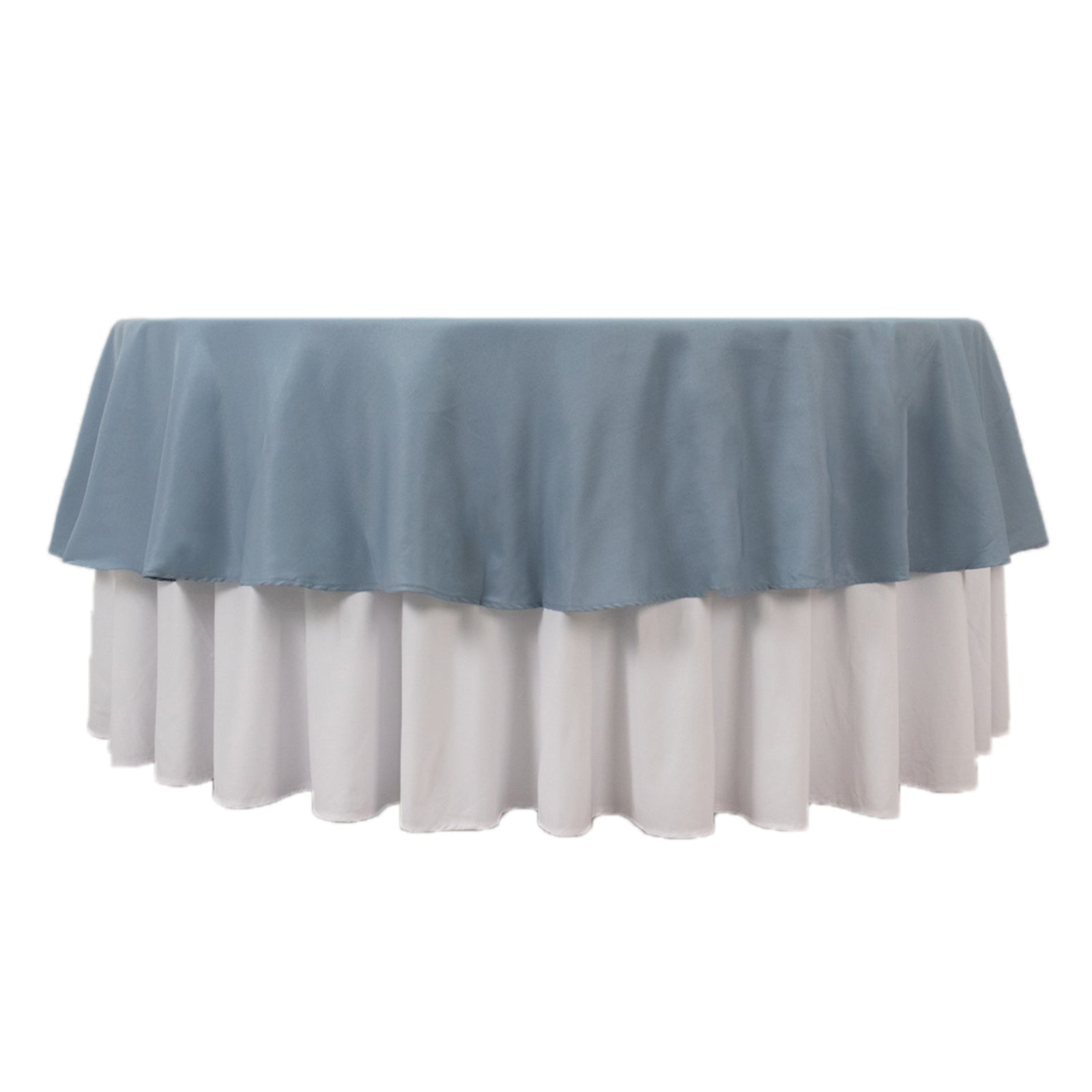 Premium Polyester 90" Round Tablecloth Dusty Blue - Stain and Wrinkle - Resistant Design with 220GSM Thickness Table Cover - Bell Racket Store