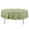 Premium Polyester 90" Round Tablecloth Dusty Sage Green - Stain and Wrinkle - Resistant Design with 220GSM Thickness Table Cover - Bell Racket Store