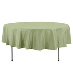 Premium Polyester 90" Round Tablecloth Dusty Sage Green - Stain and Wrinkle - Resistant Design with 220GSM Thickness Table Cover - Bell Racket Store