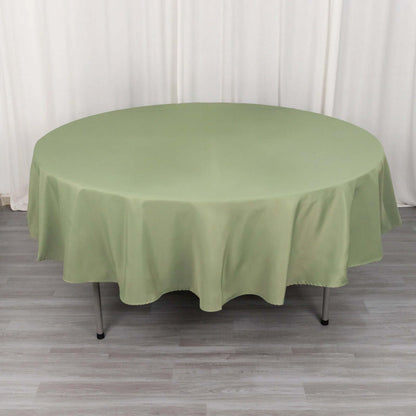 Premium Polyester 90" Round Tablecloth Dusty Sage Green - Stain and Wrinkle - Resistant Design with 220GSM Thickness Table Cover - Bell Racket Store