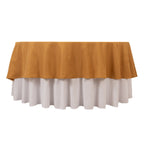 Premium Polyester 90" Round Tablecloth Gold - Stain and Wrinkle - Resistant 220GSM Table Cover for Weddings & Event Decor - Bell Racket Store