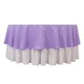 Premium Polyester 90" Round Tablecloth Lavender Lilac - Stain and Wrinkle - Resistant Design with 220GSM Thickness Table Cover - Bell Racket Store