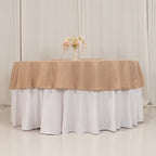 Premium Polyester 90" Round Tablecloth Nude - Stain and Wrinkle - Resistant Design with 220GSM Thickness Table Cover - Bell Racket Store