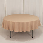 Premium Polyester 90" Round Tablecloth Nude - Stain and Wrinkle - Resistant Design with 220GSM Thickness Table Cover - Bell Racket Store