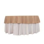 Premium Polyester 90" Round Tablecloth Nude - Stain and Wrinkle - Resistant Design with 220GSM Thickness Table Cover - Bell Racket Store