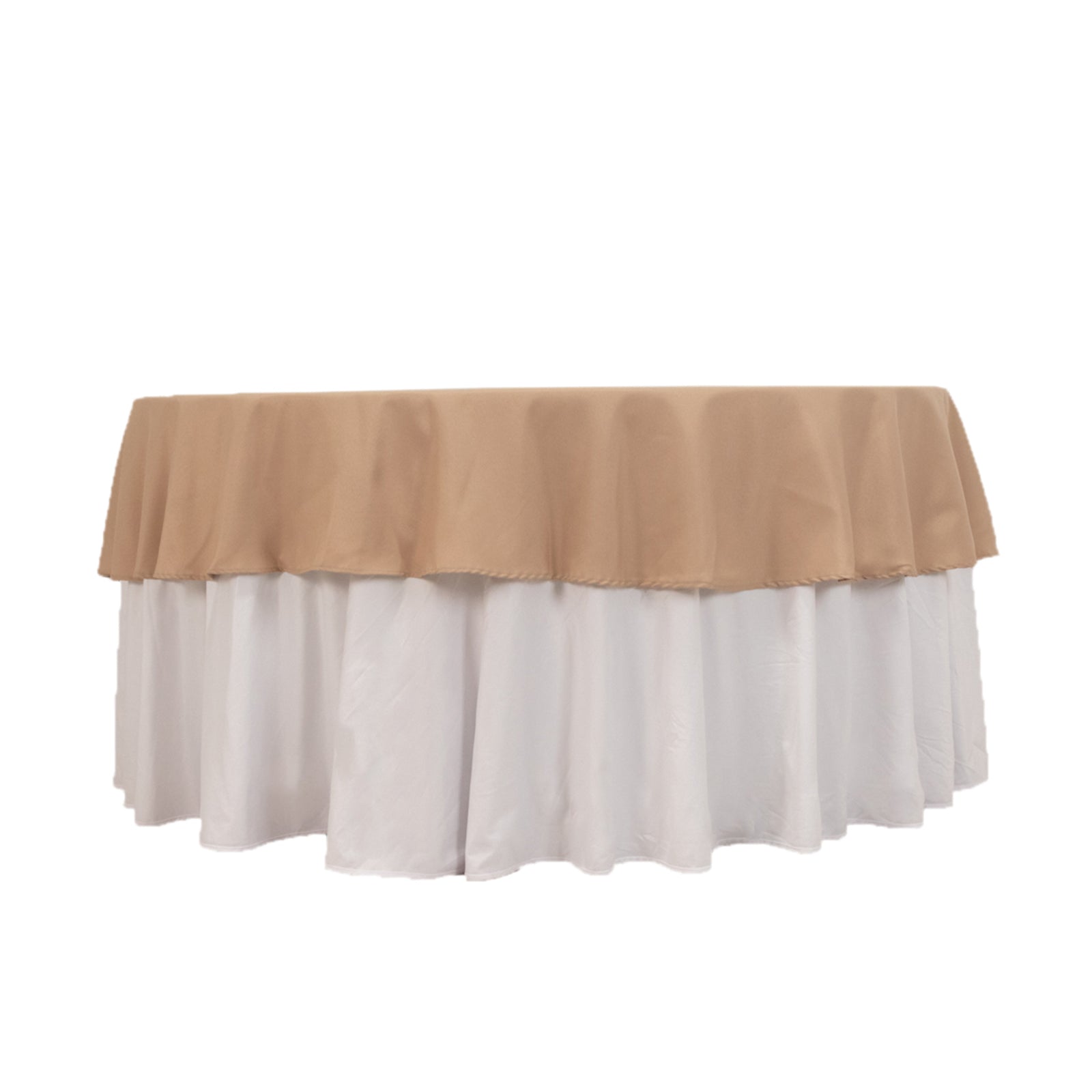 Premium Polyester 90" Round Tablecloth Nude - Stain and Wrinkle - Resistant Design with 220GSM Thickness Table Cover - Bell Racket Store