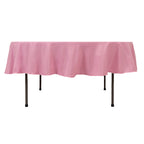 Premium Polyester 90" Round Tablecloth Pink - Stain and Wrinkle - Resistant Design with 220GSM Thickness Table Cover - Bell Racket Store
