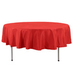 Premium Polyester 90" Round Tablecloth Red - Stain and Wrinkle - Resistant Design with 220GSM Thickness Table Cover - Bell Racket Store