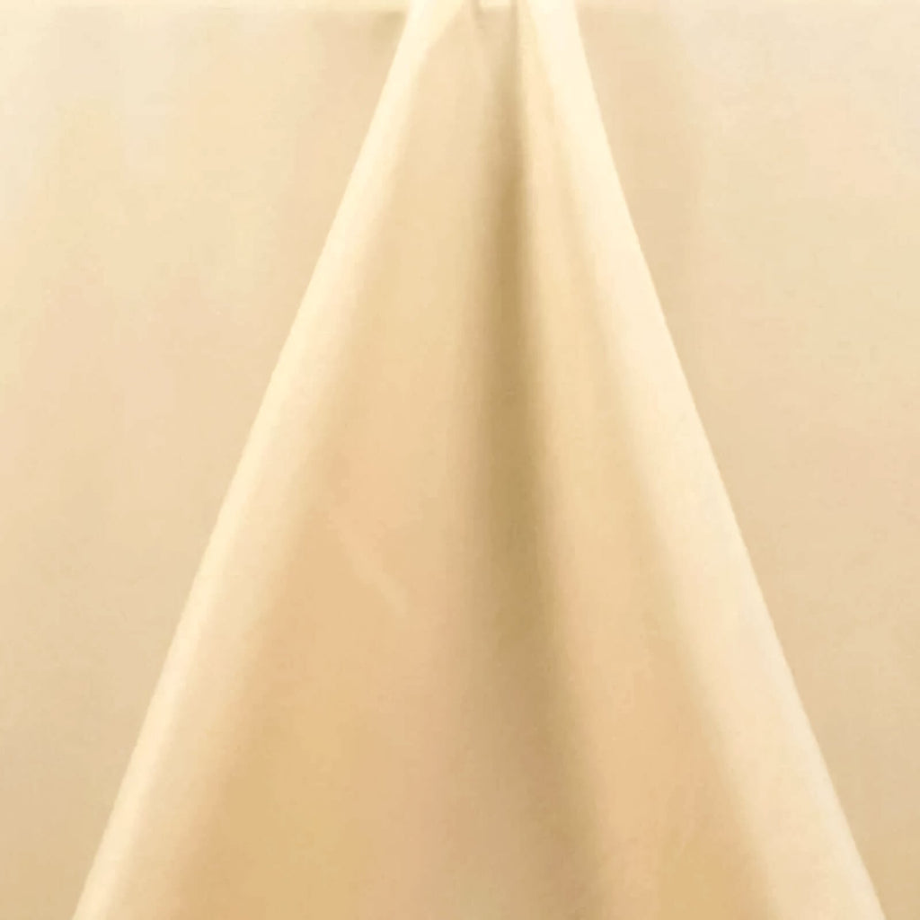 Premium Polyester 90"x132" Rectangle Tablecloth Beige - Seamless 220GSM Stain - Resistant Table Cover - Bell Racket Store