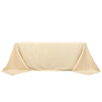 Premium Polyester 90"x132" Rectangle Tablecloth Beige - Seamless 220GSM Stain - Resistant Table Cover - Bell Racket Store