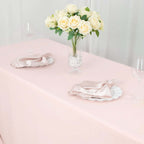 Premium Polyester 90"x132" Rectangle Tablecloth Blush - Seamless 220GSM Stain - Resistant Table Cover - Bell Racket Store