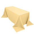 Premium Polyester 90"x132" Rectangle Tablecloth Champagne - Seamless 220GSM Stain-Resistant Table Cover