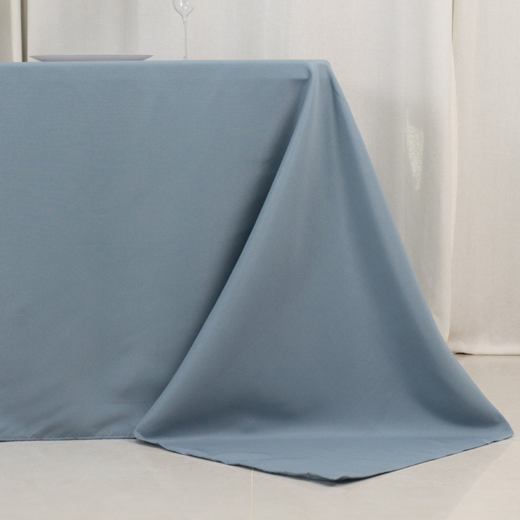 Premium Polyester 90"x132" Rectangle Tablecloth Dusty Blue - Seamless 220GSM Stain - Resistant Table Cover - Bell Racket Store