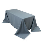 Premium Polyester 90"x132" Rectangle Tablecloth Dusty Blue - Seamless 220GSM Stain - Resistant Table Cover - Bell Racket Store