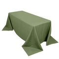 Premium Polyester 90"x132" Rectangle Tablecloth Dusty Sage Green - Seamless 220GSM Stain - Resistant Table Cover - Bell Racket Store