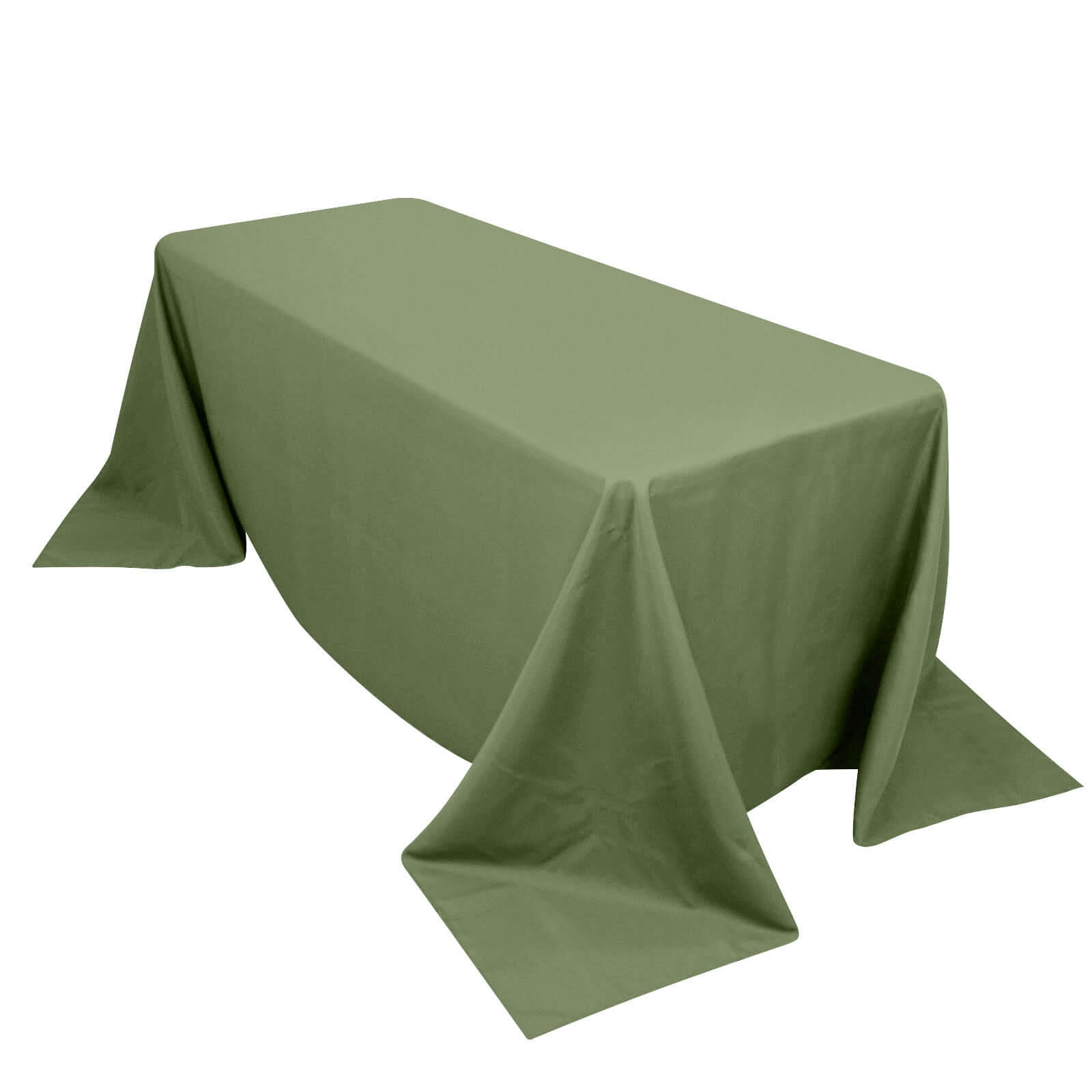 Premium Polyester 90"x132" Rectangle Tablecloth Dusty Sage Green - Seamless 220GSM Stain - Resistant Table Cover - Bell Racket Store