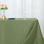 Premium Polyester 90"x132" Rectangle Tablecloth Dusty Sage Green - Seamless 220GSM Stain - Resistant Table Cover - Bell Racket Store