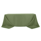 Premium Polyester 90"x132" Rectangle Tablecloth Dusty Sage Green - Seamless 220GSM Stain - Resistant Table Cover - Bell Racket Store