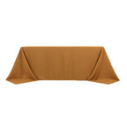 Premium Polyester 90"x132" Rectangle Tablecloth Gold - Seamless 220GSM Stain - Resistant Design for Luxurious Events - Bell Racket Store