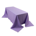 Premium Polyester 90"x132" Rectangle Tablecloth Lavender Lilac - Seamless 220GSM Stain - Resistant Table Cover - Bell Racket Store