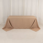 Premium Polyester 90"x132" Rectangle Tablecloth Nude - Seamless 220GSM Stain - Resistant Table Cover - Bell Racket Store