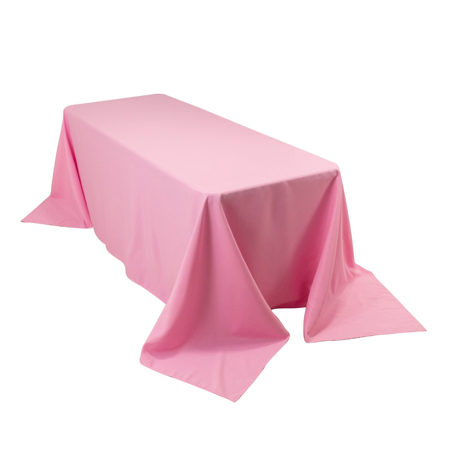 Premium Polyester 90"x132" Rectangle Tablecloth Pink - Seamless 220GSM Stain - Resistant Table Cover - Bell Racket Store
