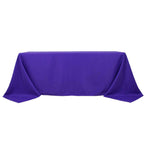 Premium Polyester 90"x132" Rectangle Tablecloth Purple - Seamless 220GSM Stain - Resistant Table Cover - Bell Racket Store