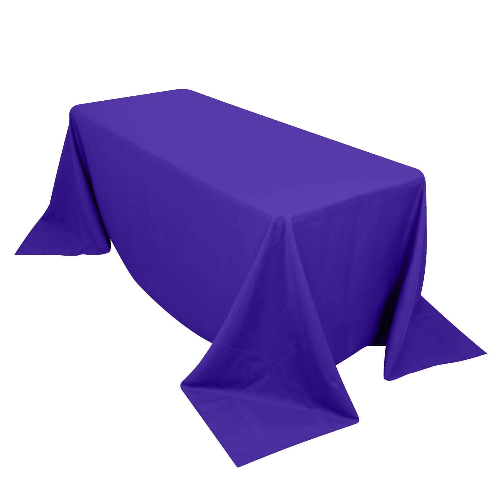 Premium Polyester 90"x132" Rectangle Tablecloth Purple - Seamless 220GSM Stain - Resistant Table Cover - Bell Racket Store