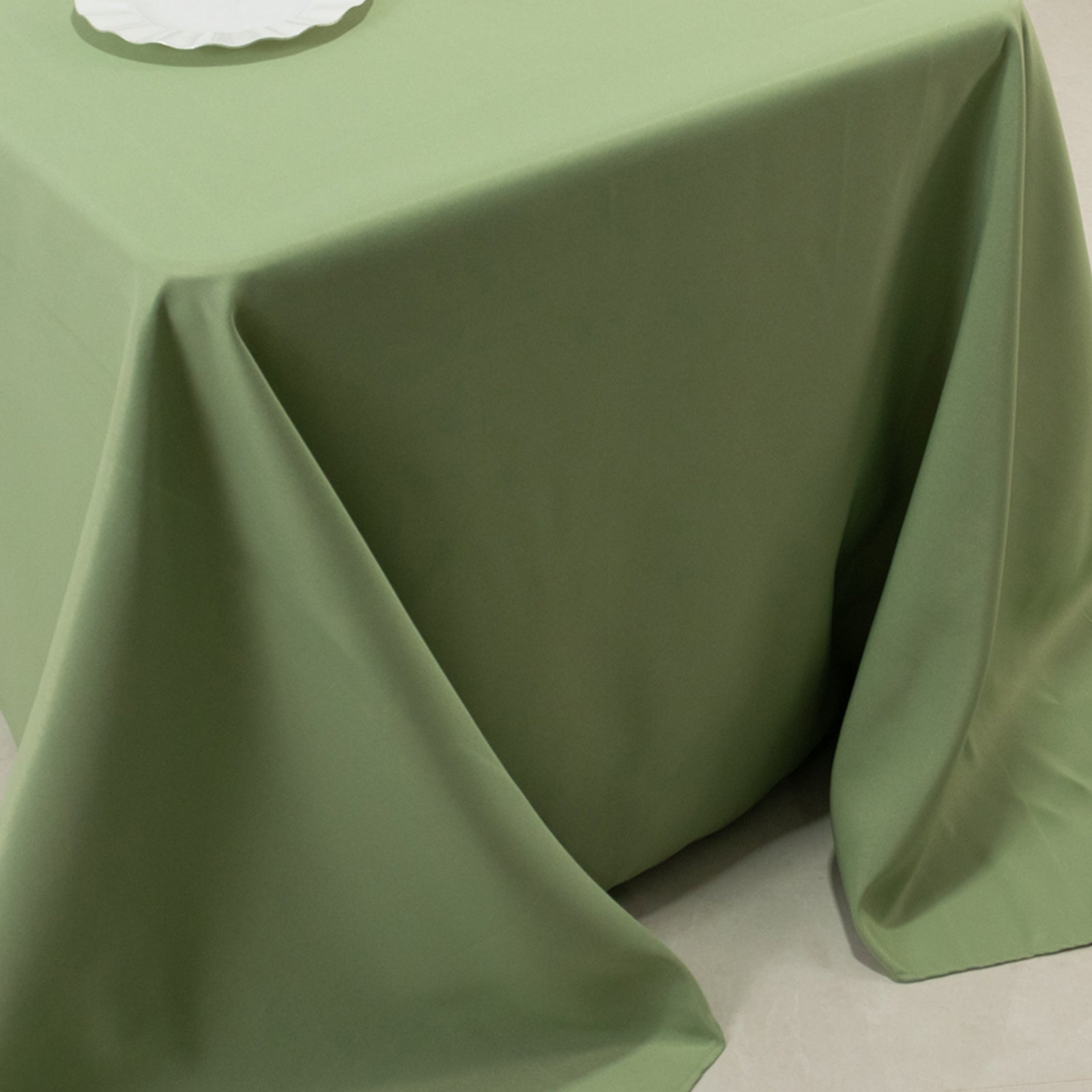 Premium Polyester 90"x132" Rectangle Tablecloth Sage Green - Seamless 220GSM Stain - Resistant Table Cover - Bell Racket Store