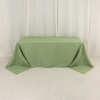 Premium Polyester 90"x132" Rectangle Tablecloth Sage Green - Seamless 220GSM Stain - Resistant Table Cover - Bell Racket Store
