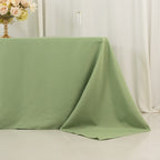 Premium Polyester 90"x132" Rectangle Tablecloth Sage Green - Seamless 220GSM Stain - Resistant Table Cover - Bell Racket Store