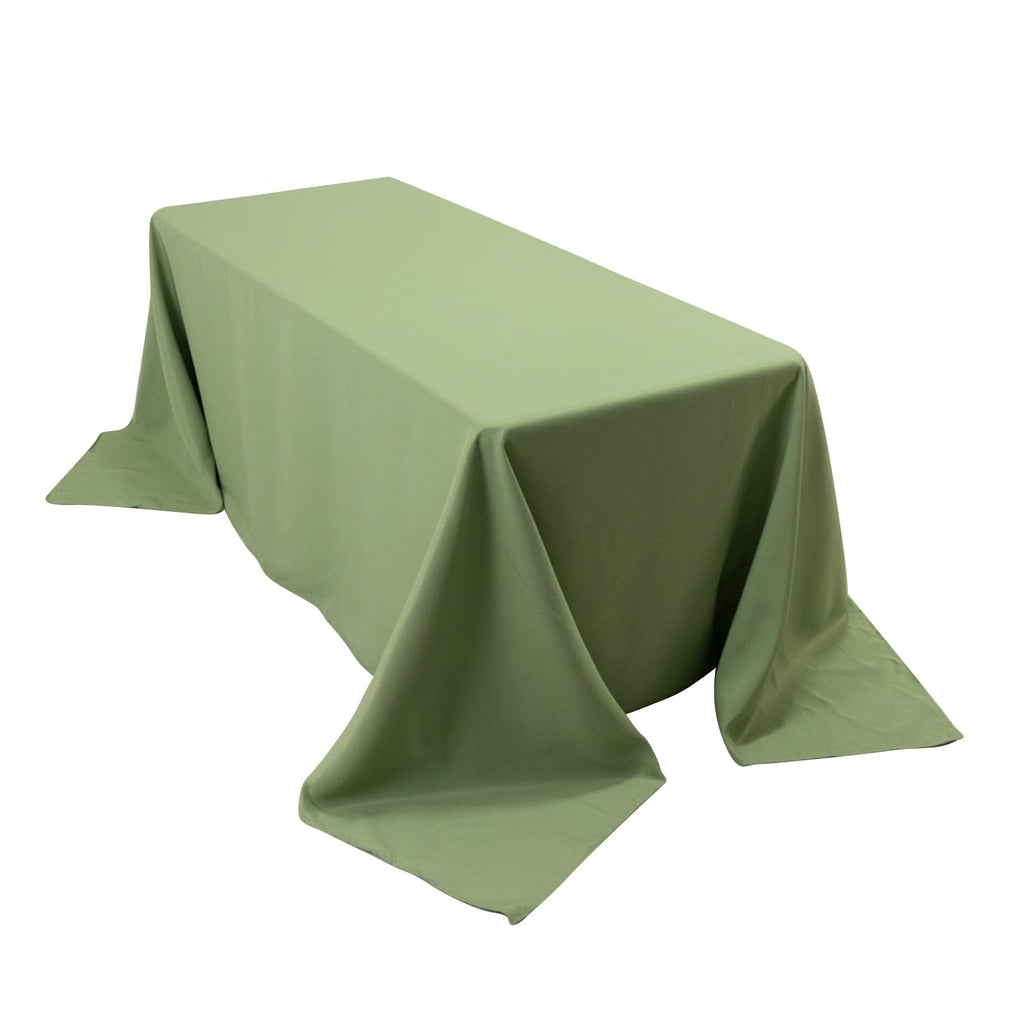 Premium Polyester 90"x132" Rectangle Tablecloth Sage Green - Seamless 220GSM Stain - Resistant Table Cover - Bell Racket Store