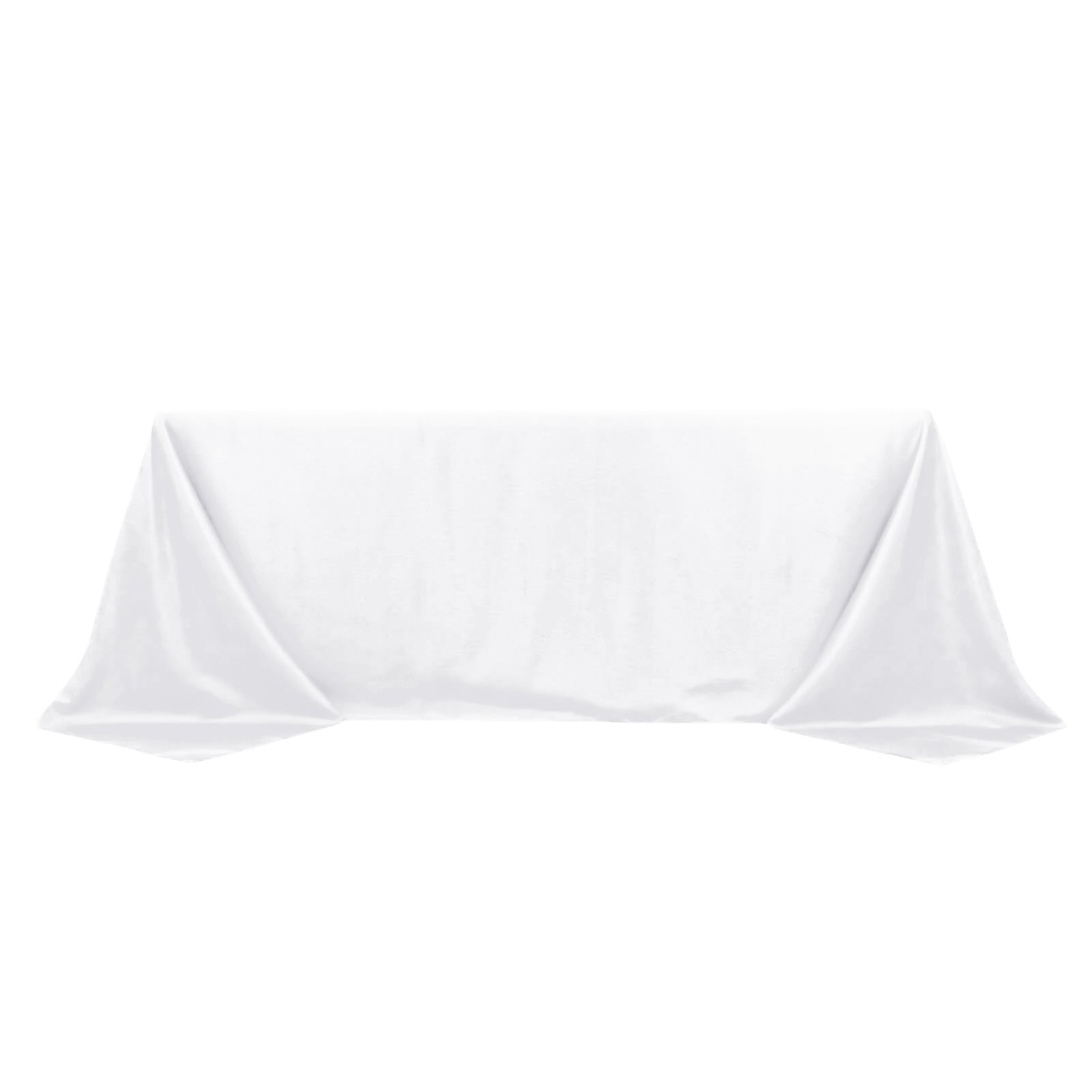 Premium Polyester 90"x132" Rectangle Tablecloth White - Seamless 220GSM Stain - Resistant Design for Luxurious Events - NestOCart
