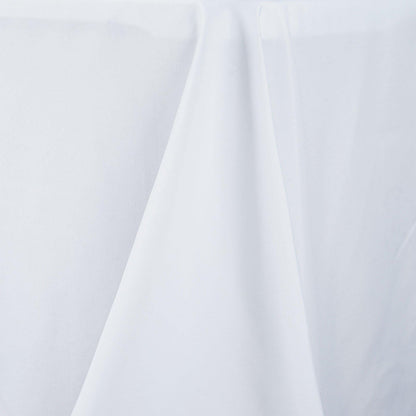 Premium Polyester 90"x132" Rectangle Tablecloth White - Seamless 220GSM Stain - Resistant Design for Luxurious Events - NestOCart