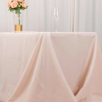 Premium Polyester 90"x156" Rectangle Tablecloth Blush - Seamless 220GSM Stain - Resistant Table Cover - Bell Racket Store