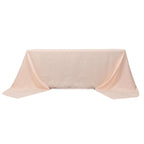 Premium Polyester 90"x156" Rectangle Tablecloth Blush - Seamless 220GSM Stain - Resistant Table Cover - Bell Racket Store