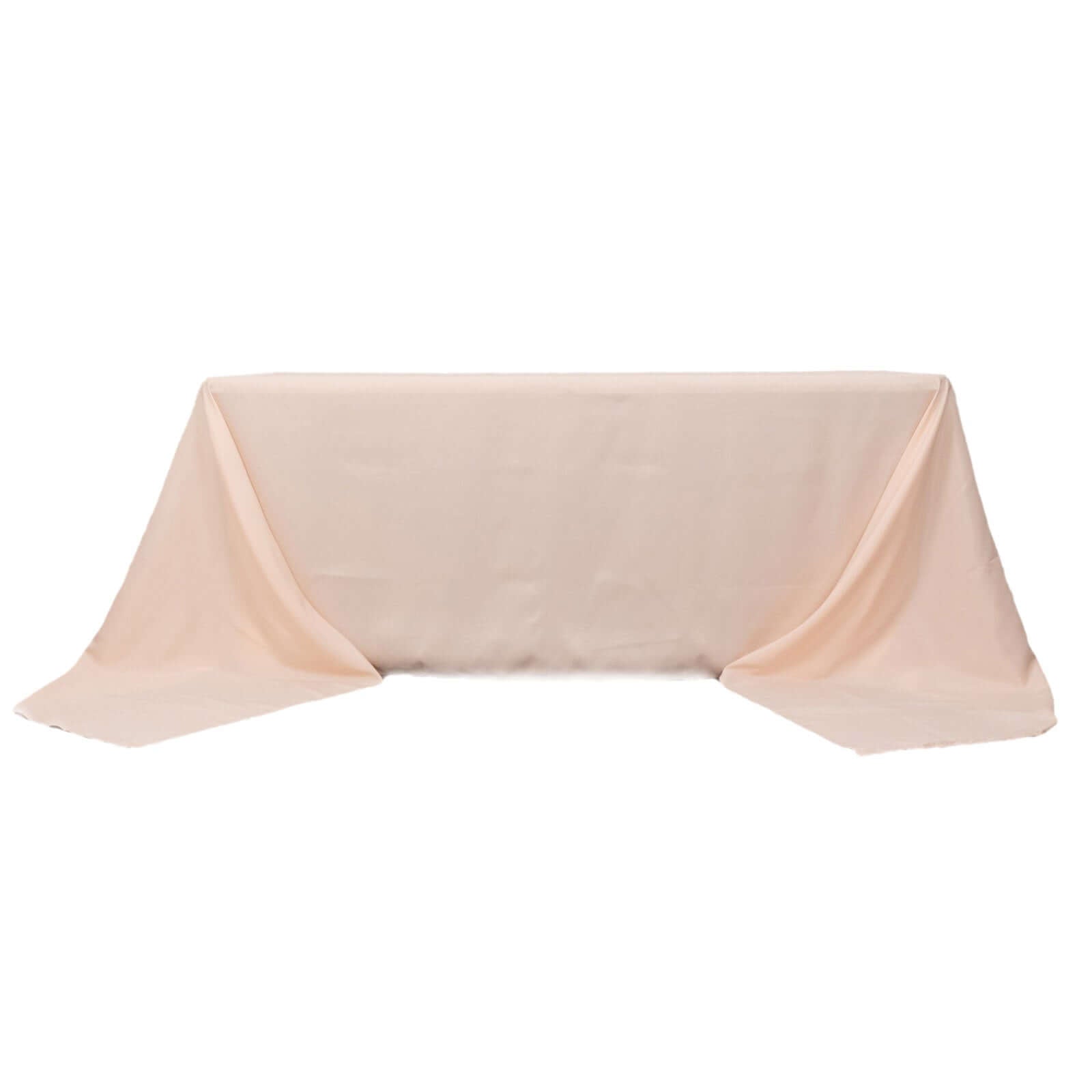 Premium Polyester 90"x156" Rectangle Tablecloth Blush - Seamless 220GSM Stain - Resistant Table Cover - Bell Racket Store