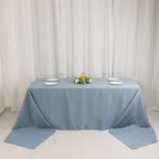 Premium Polyester 90"x156" Rectangle Tablecloth Dusty Blue - Seamless 220GSM Stain - Resistant Table Cover - Bell Racket Store