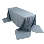 Premium Polyester 90"x156" Rectangle Tablecloth Dusty Blue - Seamless 220GSM Stain - Resistant Table Cover - Bell Racket Store