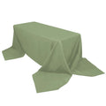 Premium Polyester 90"x156" Rectangle Tablecloth Dusty Sage Green - Seamless 220GSM Stain - Resistant Table Cover - Bell Racket Store