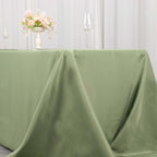 Premium Polyester 90"x156" Rectangle Tablecloth Dusty Sage Green - Seamless 220GSM Stain - Resistant Table Cover - Bell Racket Store
