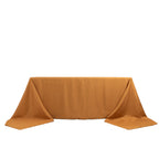 Premium Polyester 90"x156" Rectangle Tablecloth Gold - Seamless 220GSM Stain - Resistant Design for Classy Events - Bell Racket Store