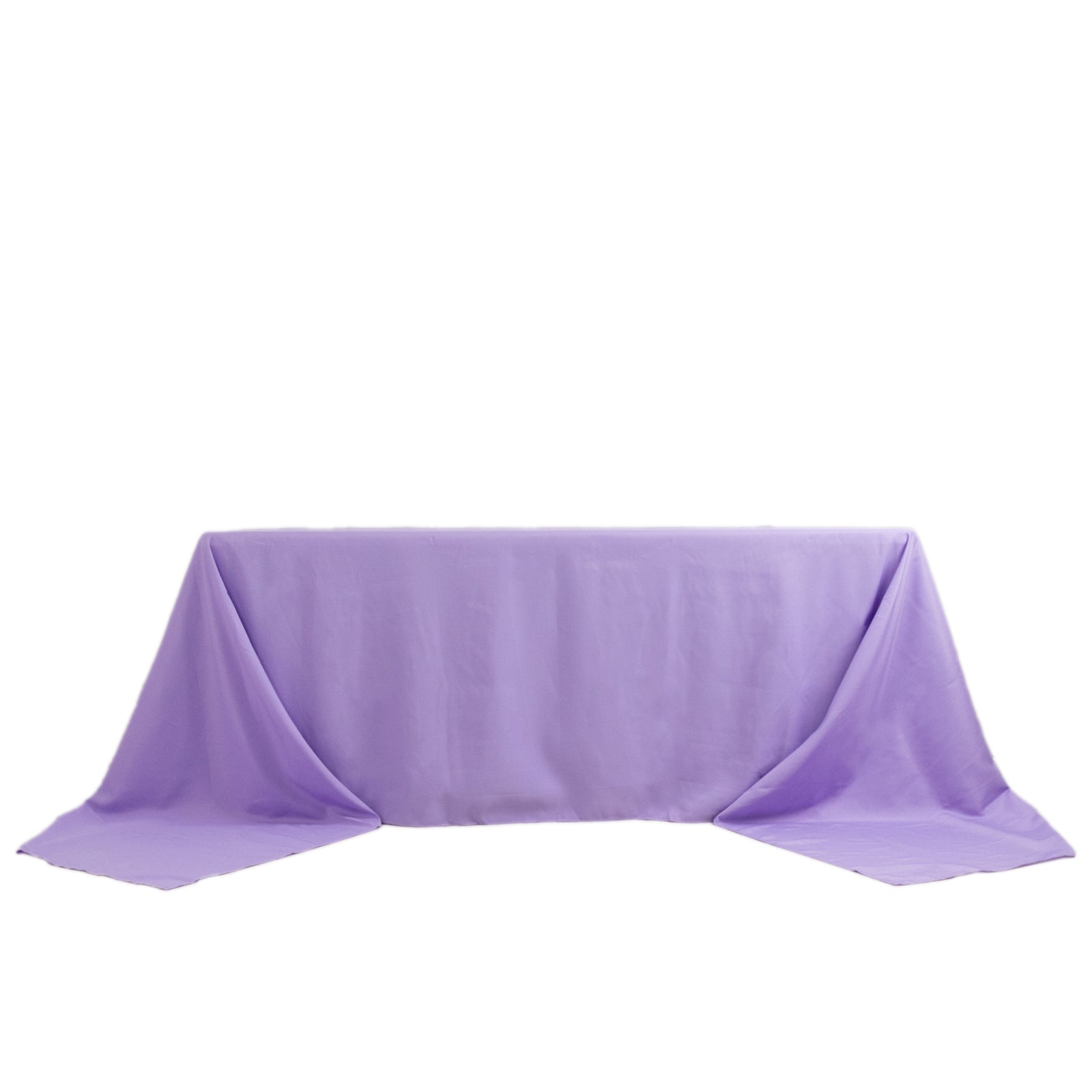 Premium Polyester 90"x156" Rectangle Tablecloth Lavender Lilac - Seamless 220GSM Stain - Resistant Table Cover - Bell Racket Store