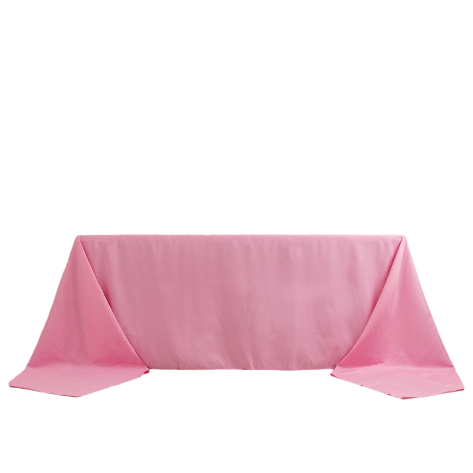 Premium Polyester 90"x156" Rectangle Tablecloth Pink - Seamless 220GSM Stain - Resistant Table Cover - Bell Racket Store